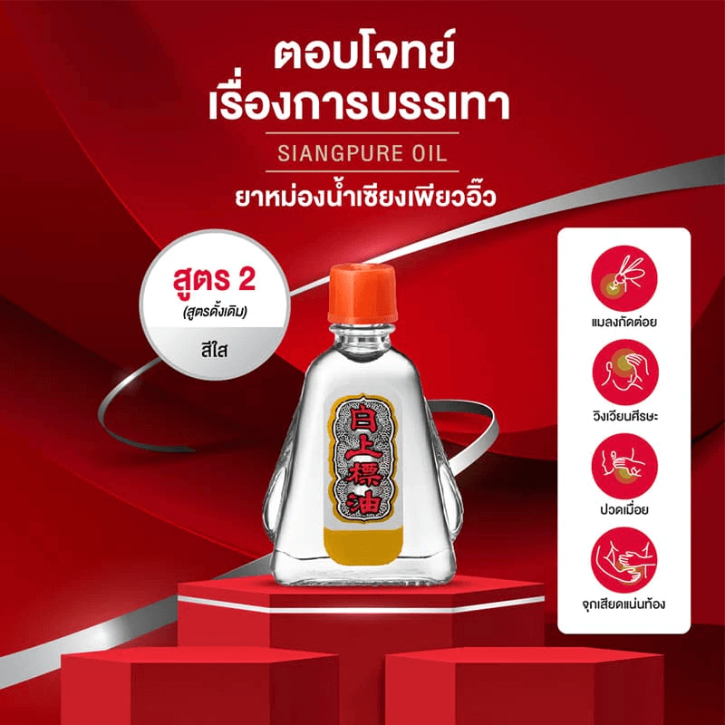 ยาหม่องน้ำ เซียงเพียว สูตร 2 ขนาด 25 ซีซี จำนวน 1 ชิ้น